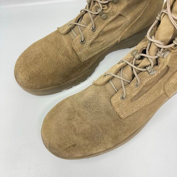 Belleville C390 Hot Weather Military Combat Boots Coyote Leather Mens 12.5 N main image 7